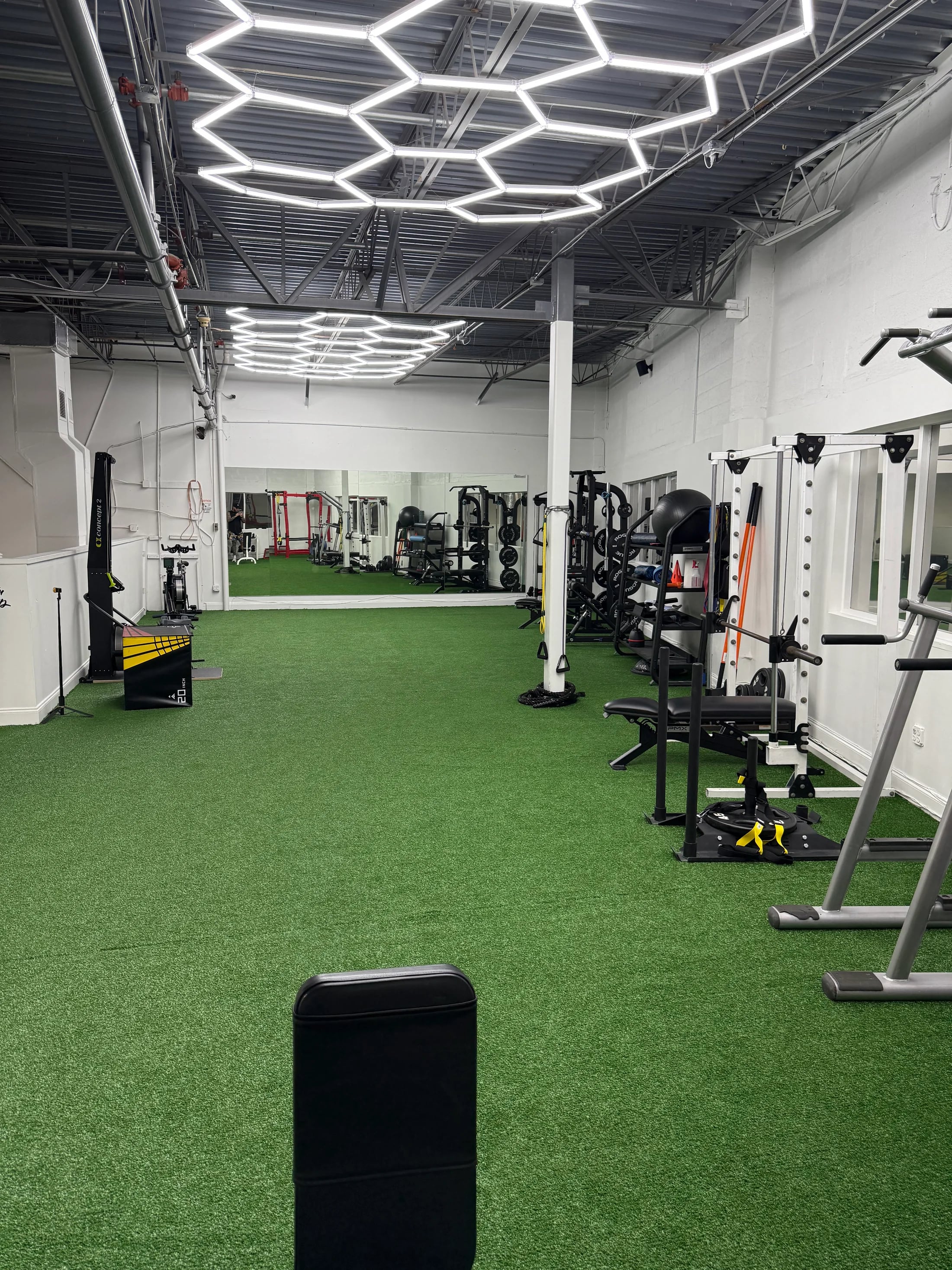 The private strength training floor at The Lions Den Boca